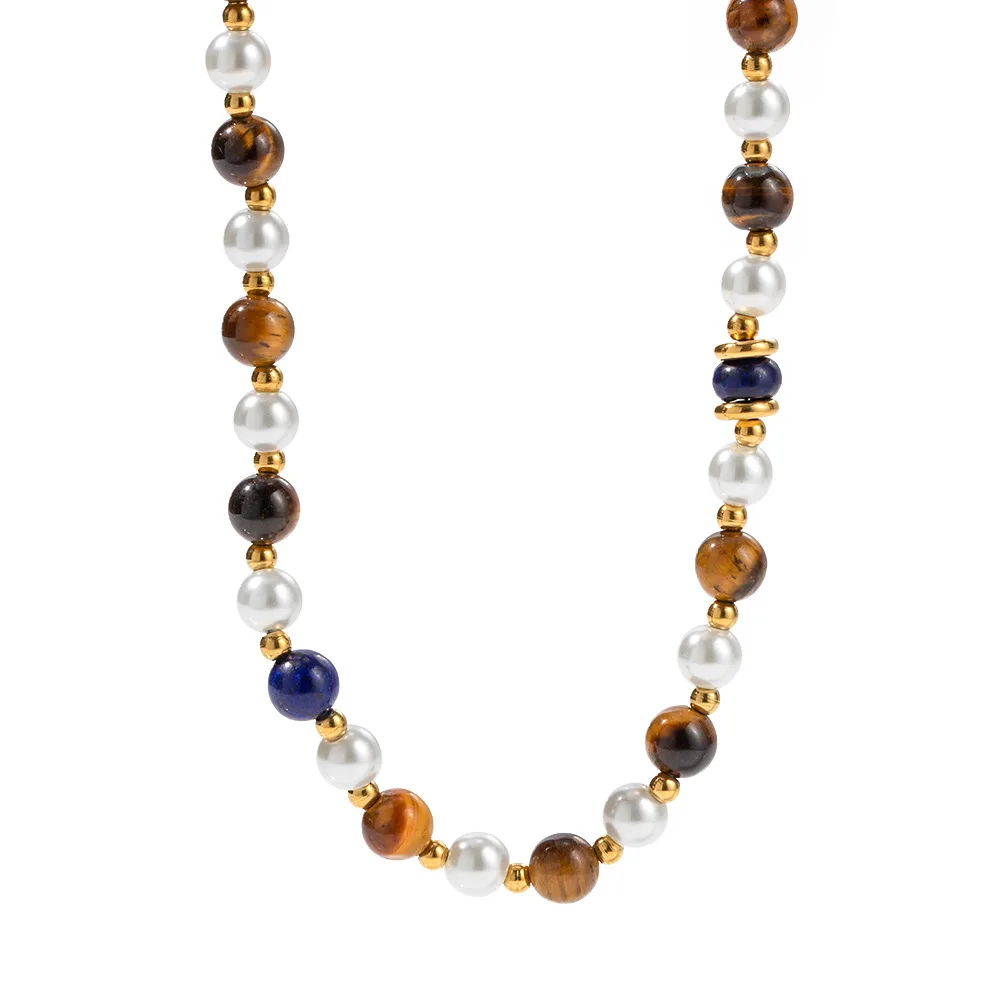 Stainless Steel PVD 18K Gold Plated Tarnish Waterproof Pearl Colorful Beads Choker Necklace For Woman Jewelry Wholesale Trendy
Stainless Steel PVD 18K Gold Plated Tarnish Waterproof Pearl Colorful Beads Choker Necklace For Woman Jewelry Wholesale Trendy