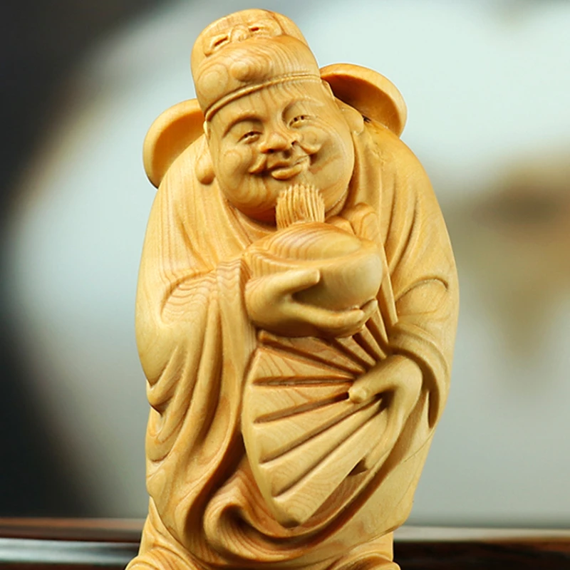 Small leaf boxwood carving pieces God of fortune fortune hand piece car home decoration solid wood figures home decor
Small leaf boxwood carving pieces God of fortune fortune hand piece car home decoration solid wood figures home decor