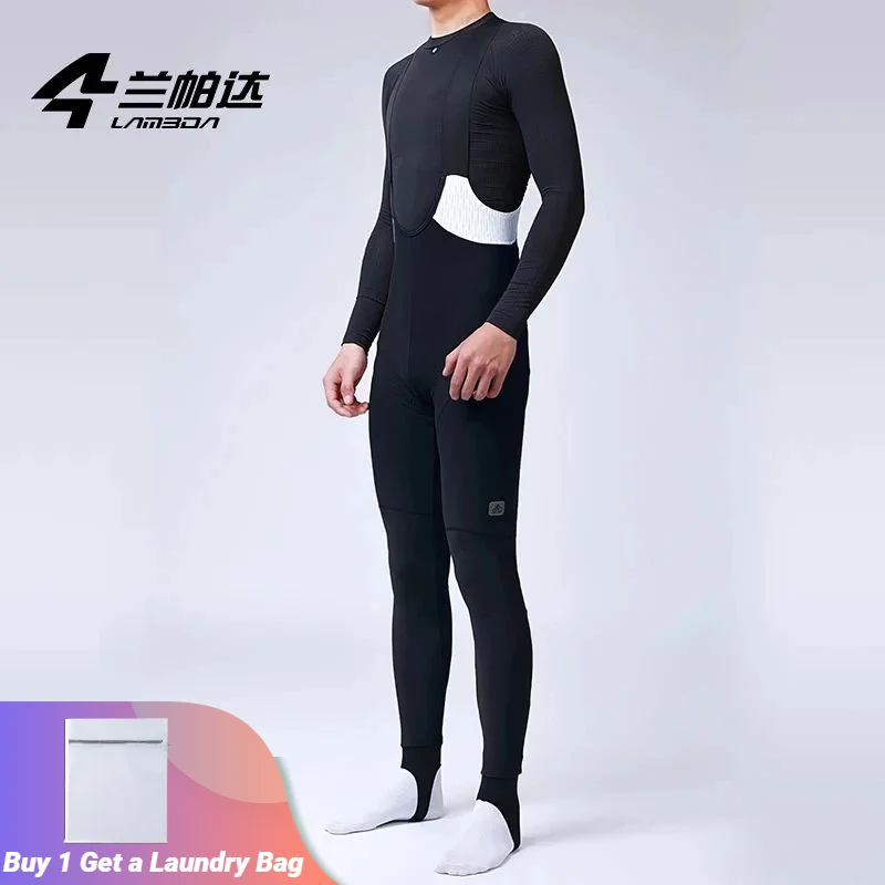 

Lameda Winter Men Cycling Culotte High-waisted Bib Pants Cycling Pants Man Long Distance Trouser Pads Fleece Cycling Clothing