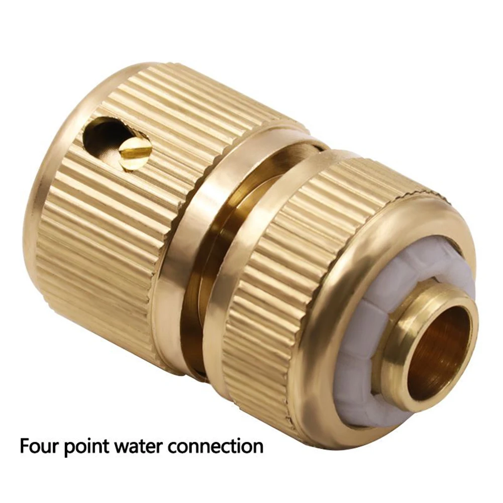 

1/2" Hose Connector Brass Coupling Water Hose Pipe Tap Adaptor Fitting Garden Tubing Repair Watering Gun Fittings Tool