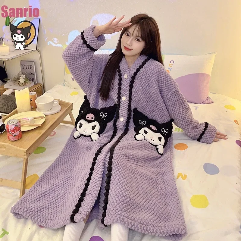 Sanrio Hello Kitty Kuromi Pachacco Pajamas Winter Padded Thickened Warm Facecloth New Cute Fashion Anime Pajamas Homewear Suit
Sanrio Hello Kitty Kuromi Pachacco Pajamas Winter Padded Thickened Warm Facecloth New Cute Fashion Anime Pajamas Homewear Suit