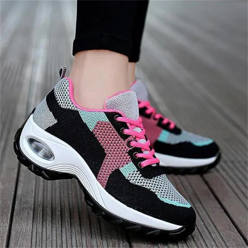 

New large size platform air-cushioned running shoes women fashion casual shoes sports sneakers women loafers vulcanized shoes