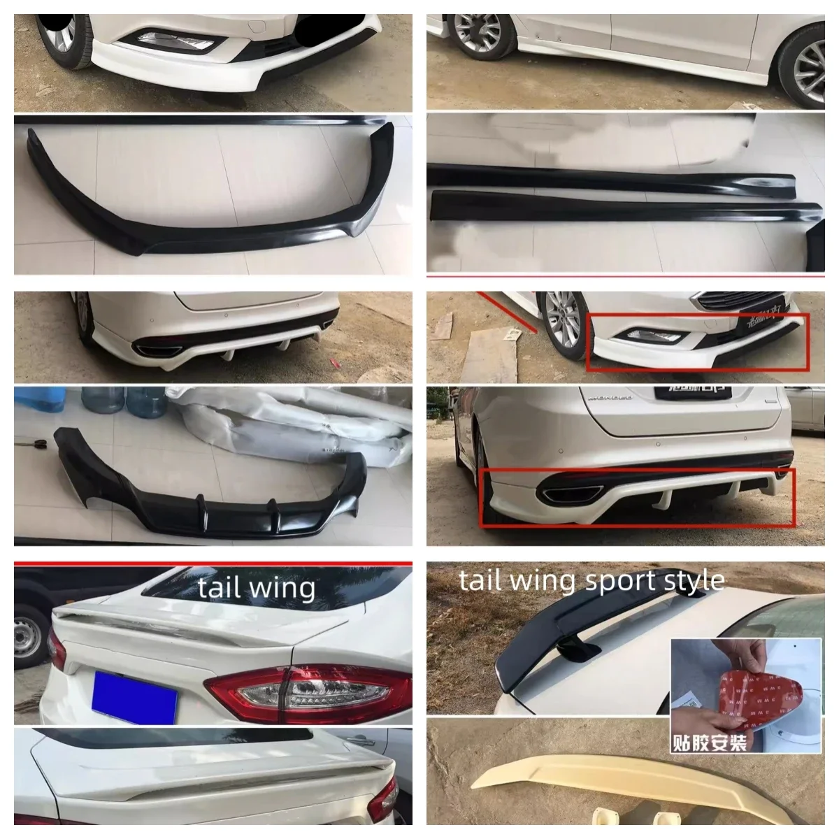 unpainted body kit front rear lip side skirt Assembly for Ford Mondeo 13-18 new style Car Accessories
unpainted body kit front rear lip side skirt Assembly for Ford Mondeo 13-18 new style Car Accessories