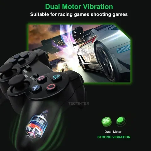 

Wireless Gamepad for Sony PS2 Controller for Playstation 2 Console Joystick Double Vibration Shock Joypad USB PC Game Controle