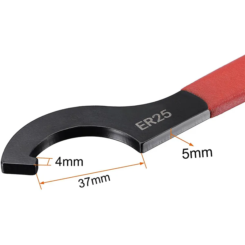 Hook Wrench Top Quality ER Collet Chuck Hook Spanner Wrench Excellent Fit for Shafts and Threaded Rings ER25/ER32/ER40
Hook Wrench Top Quality ER Collet Chuck Hook Spanner Wrench Excellent Fit for Shafts and Threaded Rings ER25/ER32/ER40