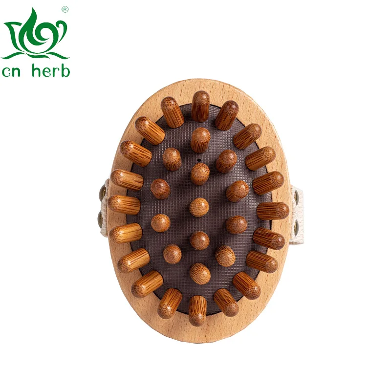 

CN Herb Wooden Massage Brush Dredging Meridian Brush Stovepipe Rubbing Stomach General Scraping Brush Body Massager Massagers