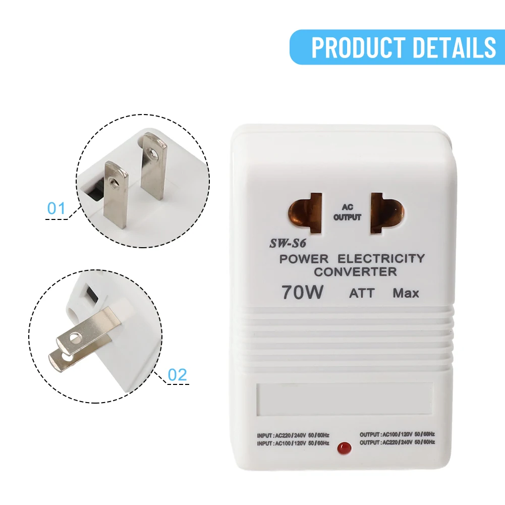 High Quality Parts Useful 70W Transformer Voltage Converter 1 Set 2.9\"x 1.9\"x 1.57\" 220V To 110V Transformer
High Quality Parts Useful 70W Transformer Voltage Converter 1 Set 2.9\"x 1.9\"x 1.57\" 220V To 110V Transformer