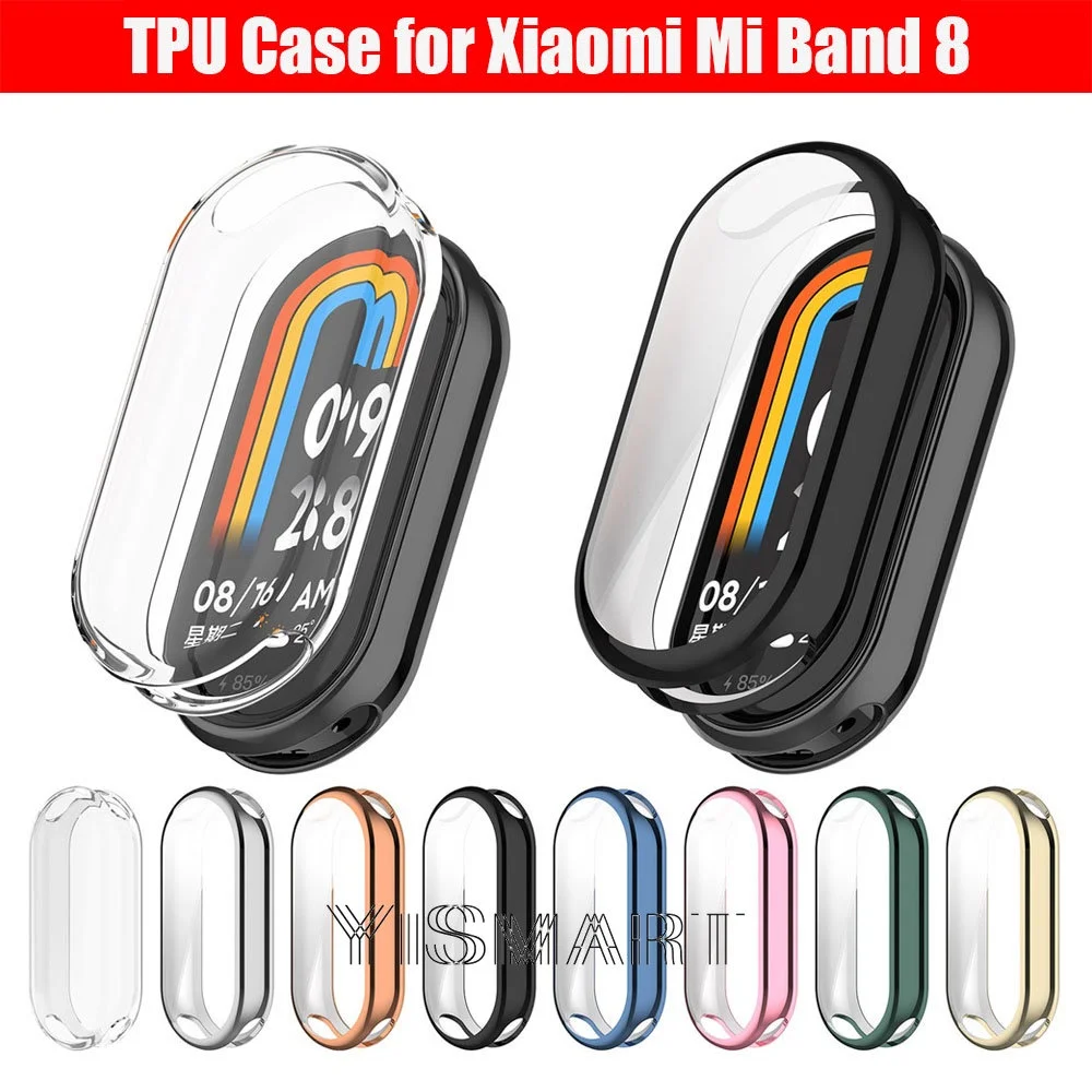 Мягкий защитный чехол из ТПУ для Xiaomi Mi Band 8, чехол с полной защитой экрана, чехлы-бамперы для умных часов Mi Band 8
Мягкий защитный чехол из ТПУ для Xiaomi Mi Band 8, чехол с полной защитой экрана, чехлы-бамперы для умных часов Mi Band 8