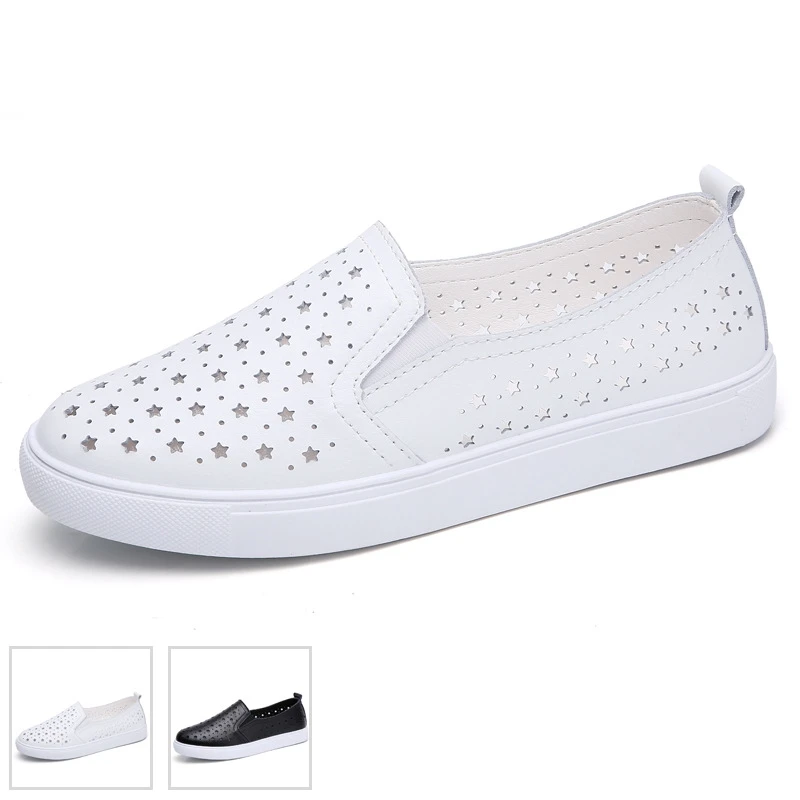 Женские сетчатые кроссовки, повседневные мягкие белые кроссовки из кожи на плоской подошве, лето 2024 
Женские сетчатые кроссовки, повседневные мягкие белые кроссовки из кожи на плоской подошве, лето 2024