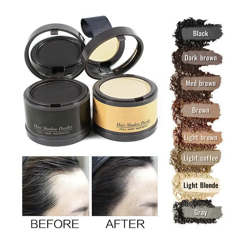 

Hair Line Powder 4g Black Root Cover Up Natural Instant Waterproof Hairline Shadow Powder Hair Concealer Coverage 13color