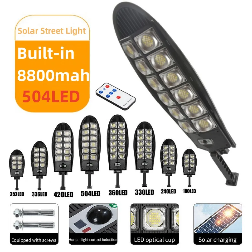Remote Control Solar Street Lights Outdoor 504 LED Security Floodlight Motion Sensor Lamps Sunlight Wall Night Light for Garden
Remote Control Solar Street Lights Outdoor 504 LED Security Floodlight Motion Sensor Lamps Sunlight Wall Night Light for Garden