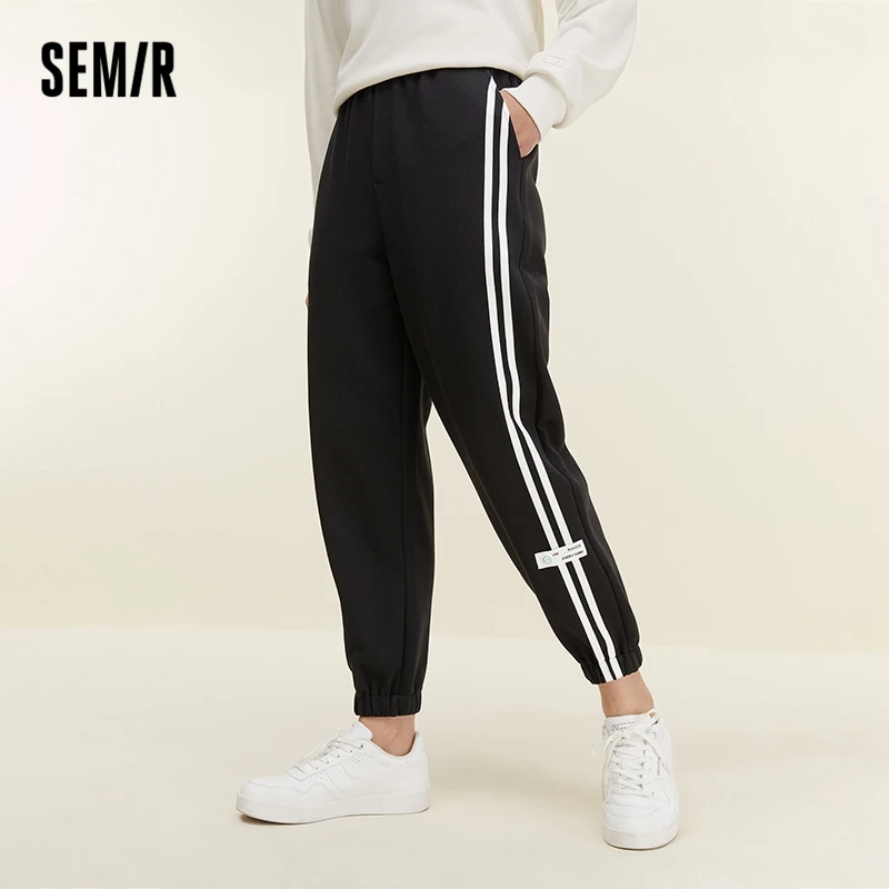 Брюки Semir женские асимметричные, повседневные укороченные штаны, контрастные черные, весна
Брюки Semir женские асимметричные, повседневные укороченные штаны, контрастные черные, весна