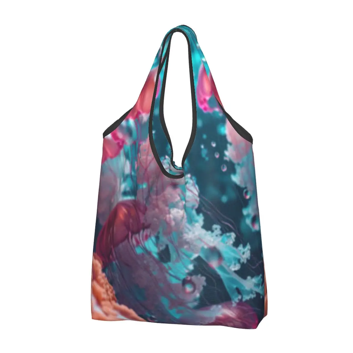 Shopping Bag Pink Jellyfish In Water Eco-friendly Folding Reusable Portable Shoulder Handbag for Travel Grocery Bag
Shopping Bag Pink Jellyfish In Water Eco-friendly Folding Reusable Portable Shoulder Handbag for Travel Grocery Bag