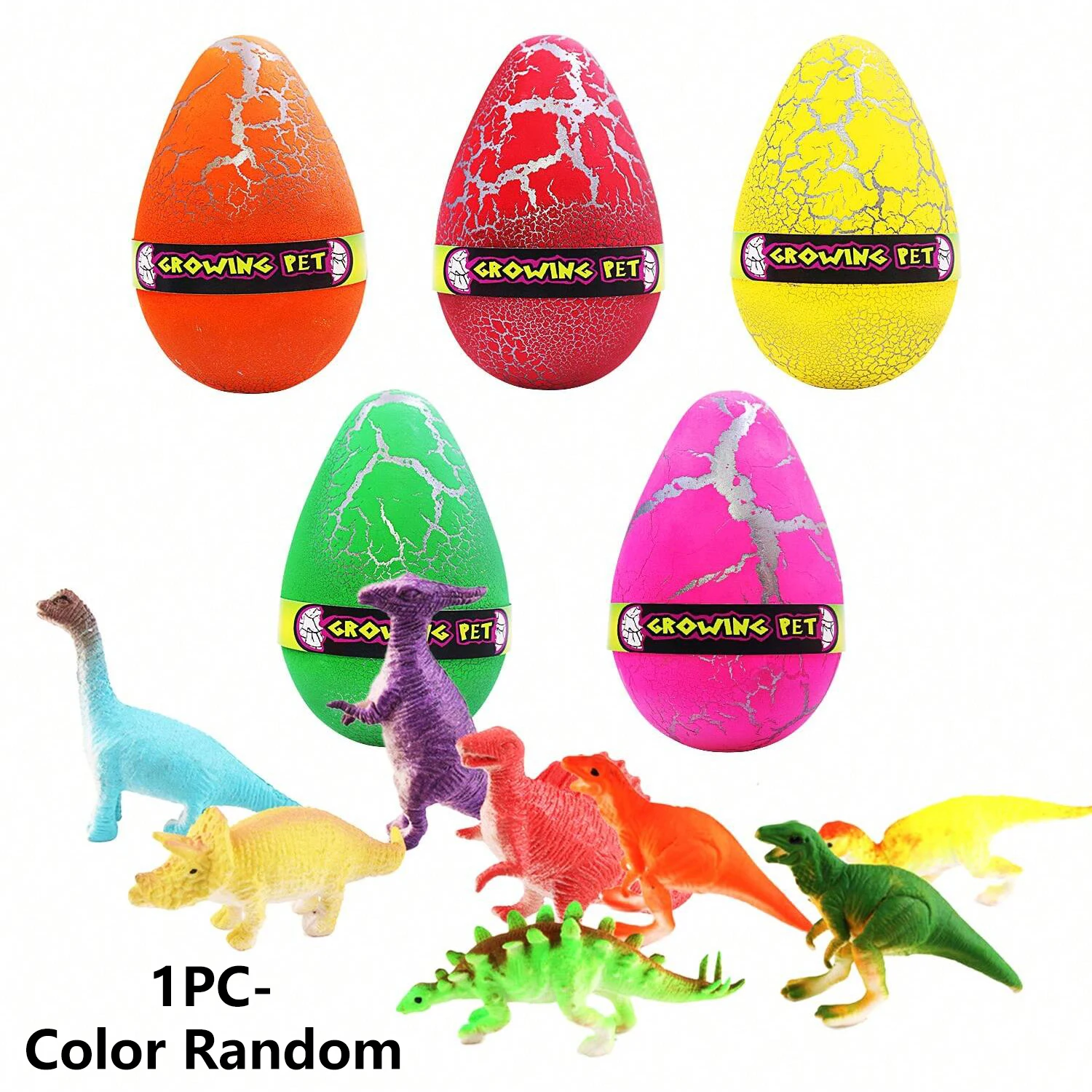 

Dinosaur Egg, Hatch & Grow In Water Dino Egg, Magic Toy, Hatch Egg Crack Science Kits Novelty Toy Easter Gifts (Color Random)