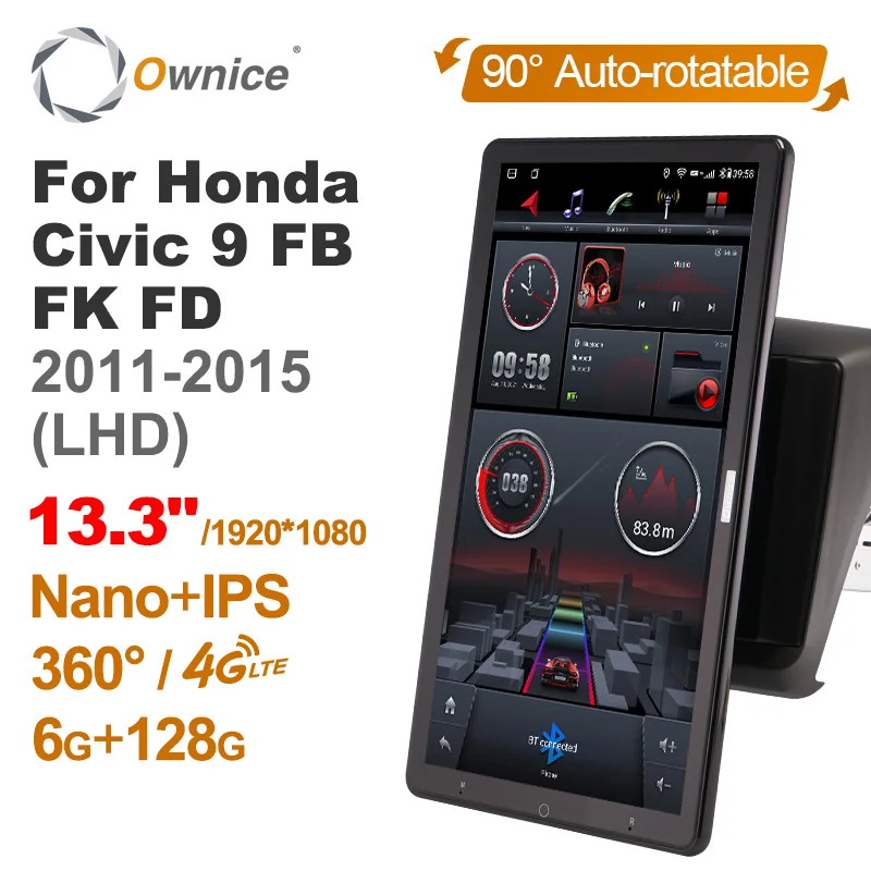 13.3 Inch Ownice 1Din Android 10.0 Car Radio 360 Panorama for Honda Civic 9 FB FK FD 2011-2015 Auto Audio SPDIF 4G LTE NO DVD
13.3 Inch Ownice 1Din Android 10.0 Car Radio 360 Panorama for Honda Civic 9 FB FK FD 2011-2015 Auto Audio SPDIF 4G LTE NO DVD