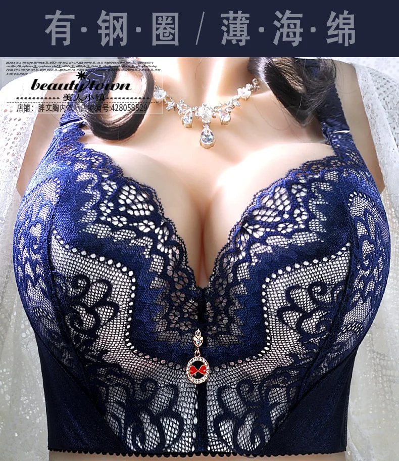 plus Size Push up Bra Sexy Lace Underwire Full Coverage Lingerie Wide Side Wings Thin Cup Support for Curvy Women Big Bust 12 Sb493ca86a88444ffb75d92018835822dc