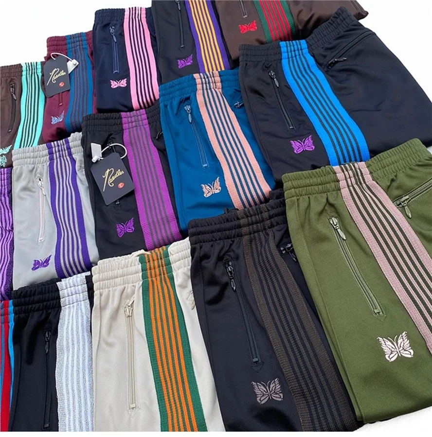 High Quality 1:1 Awge Needles Sweatpants Men Women Embroidered Butterfly Stripe Needles Pants Trousers Apex Legends
High Quality 1:1 Awge Needles Sweatpants Men Women Embroidered Butterfly Stripe Needles Pants Trousers Apex Legends