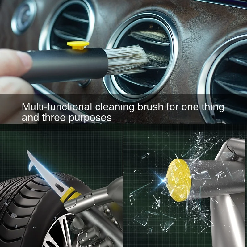 Multifunctional Cleaning Tool for Car Air Conditioning Vents Stone Ditch Cleaning Window Breaker Safety Hammer Cleaning Tool
Multifunctional Cleaning Tool for Car Air Conditioning Vents Stone Ditch Cleaning Window Breaker Safety Hammer Cleaning Tool
