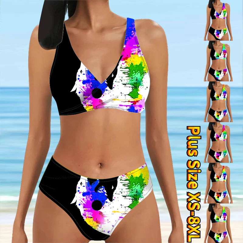 2023 New Women Retro Bathing Suit Swimsuit Female New Design Printing Bikini Swimwear Summer High Waist Two Piece Set Bath Suit
2023 New Women Retro Bathing Suit Swimsuit Female New Design Printing Bikini Swimwear Summer High Waist Two Piece Set Bath Suit