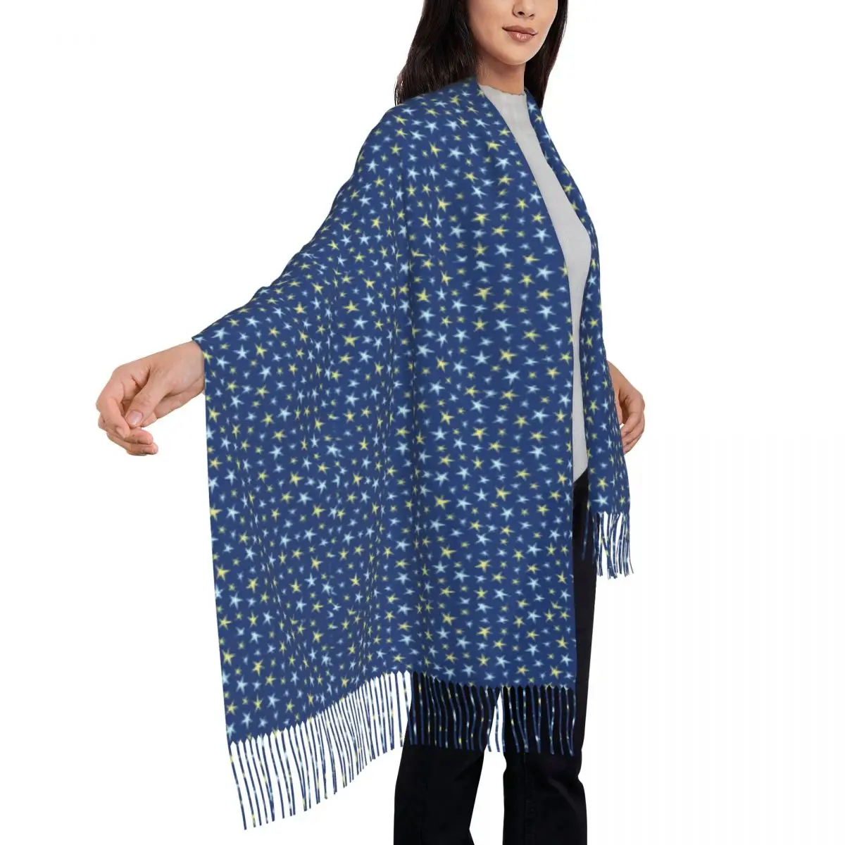 

Шарф в стиле ретро 1920-х, теплые мягкие шали с геометрическим рисунком и кисточками, женские винтажные шарфы, шарфы, Зимний дизайнерский платок