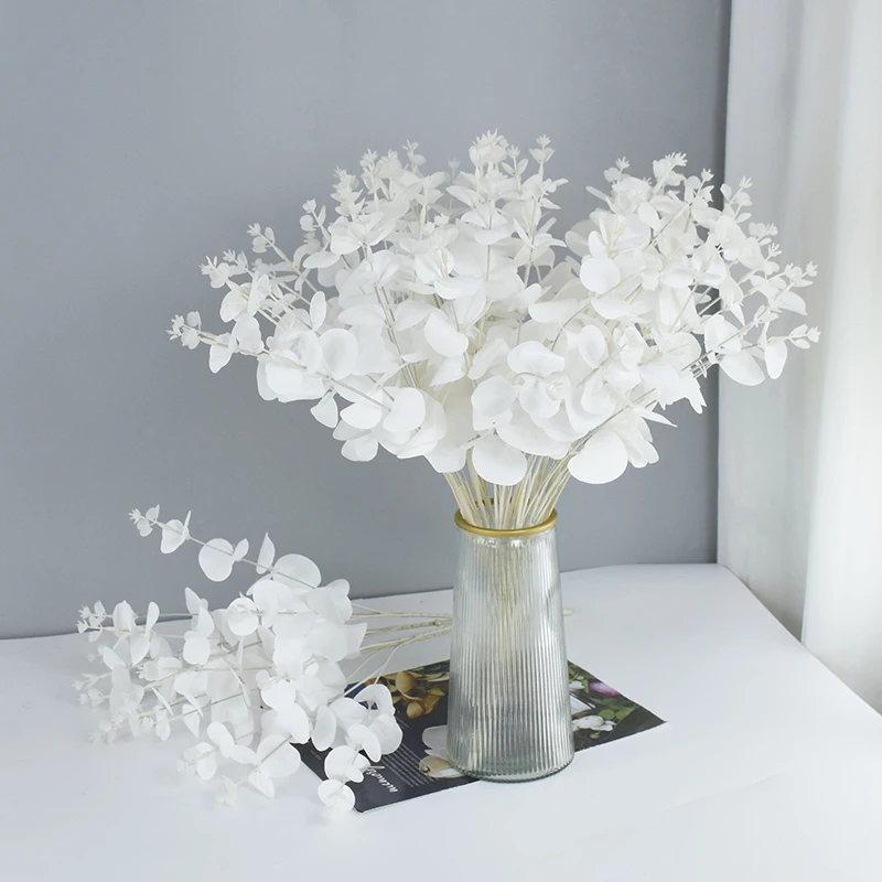 35/50/90cm Artificial Eucalyptus Leaves Branch White Faux Plant for Home Garden Vase Decoration Fake Flower Wedding Party Wreath
35/50/90cm Artificial Eucalyptus Leaves Branch White Faux Plant for Home Garden Vase Decoration Fake Flower Wedding Party Wreath