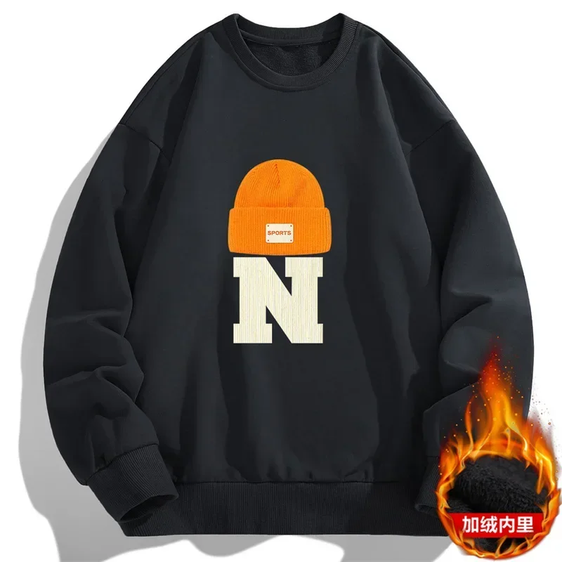 Men's Round Neck Printed Hoodie Casual Loose Cartoon Pattern Base Coat Winter Thickened Fashionable Versatile Couple Style
Men's Round Neck Printed Hoodie Casual Loose Cartoon Pattern Base Coat Winter Thickened Fashionable Versatile Couple Style