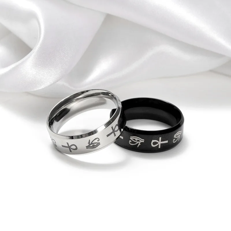 ZSY 2023 Fashion Stainless Steel Symbol Black Silver Color for Man and Women Lovers Rings Wedding Party Jewelry Gothic Accessory
ZSY 2023 Fashion Stainless Steel Symbol Black Silver Color for Man and Women Lovers Rings Wedding Party Jewelry Gothic Accessory