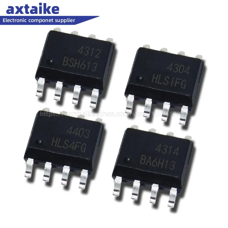 10PCS AO4302 AO4304 AO4310 AO4312 AO4314 AO4335 AO4354 AO4401 AO4402 AO4403 SOP-8 P and N-Channel MOSFET SMD IC
10PCS AO4302 AO4304 AO4310 AO4312 AO4314 AO4335 AO4354 AO4401 AO4402 AO4403 SOP-8 P and N-Channel MOSFET SMD IC