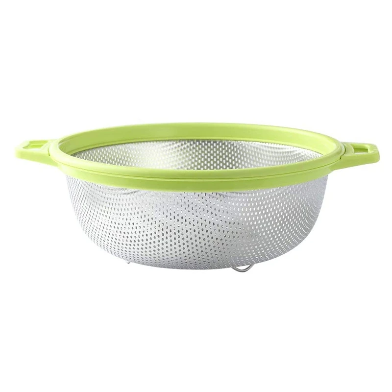 Stainless Steel Colander With Handle And Legs Large Metal Green Strainer For Pasta Berry Veggies Fruits Noodles Salads
Stainless Steel Colander With Handle And Legs Large Metal Green Strainer For Pasta Berry Veggies Fruits Noodles Salads