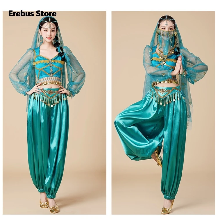 

Womens Belly Dance Costume Carnival Festival Arabian Princess Cospaly Costumes Romper Stage Performance Costume Indian Dance
