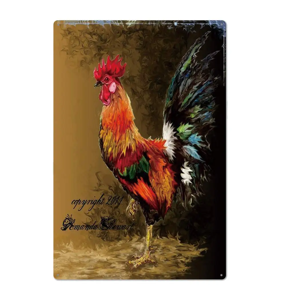 Retro Design Big Rooster Tin Metal Wall Art Signs Wall Art | Thick Tinplate Print Poster Wall Decoration 
Retro Design Big Rooster Tin Metal Wall Art Signs Wall Art | Thick Tinplate Print Poster Wall Decoration
