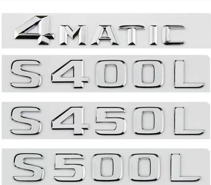 2017 Chrome Letters S320L S350L S400L S450L S500L S560L S600 4Matic Emblem for Mercedes Benz S Car Trunk Nameplate Logo Sticker
2017 Chrome Letters S320L S350L S400L S450L S500L S560L S600 4Matic Emblem for Mercedes Benz S Car Trunk Nameplate Logo Sticker