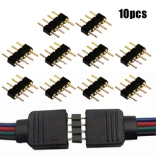 10pcs LED Connector 4 Pin Needle RGB LED Controller Pins Connectors Adapter Male For Led Strip Light Lamp
10pcs LED Connector 4 Pin Needle RGB LED Controller Pins Connectors Adapter Male For Led Strip Light Lamp