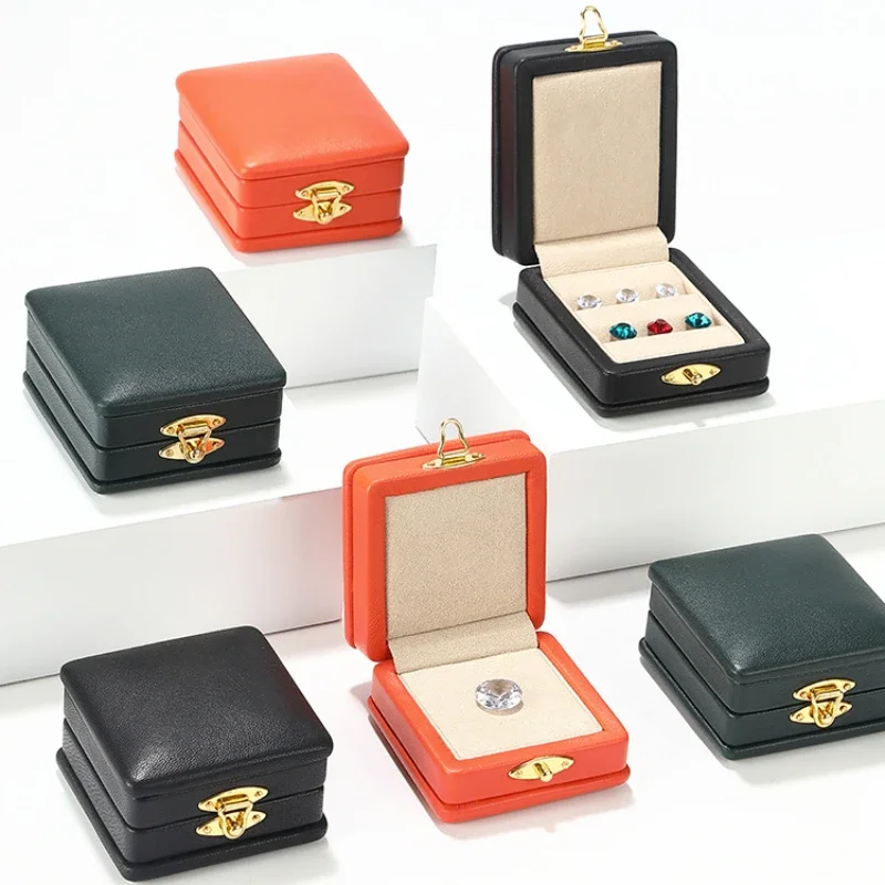 

Premium Nude Diamond Box Gem Jewelry Storage Colorful Treasure Packaging Jewelry Box Diamond Display Box