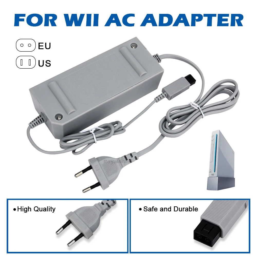 NEW For Wii Game Console AC Adapter 100-240V 12V 3.7A Home Wall Power Supply AC Charger Adapter EU US Plug High Quality NEW For Wii Game Console AC Adapter 100-240V 12V 3.7A Home Wall Power Supply AC Charger Adapter EU US Plug High Quality