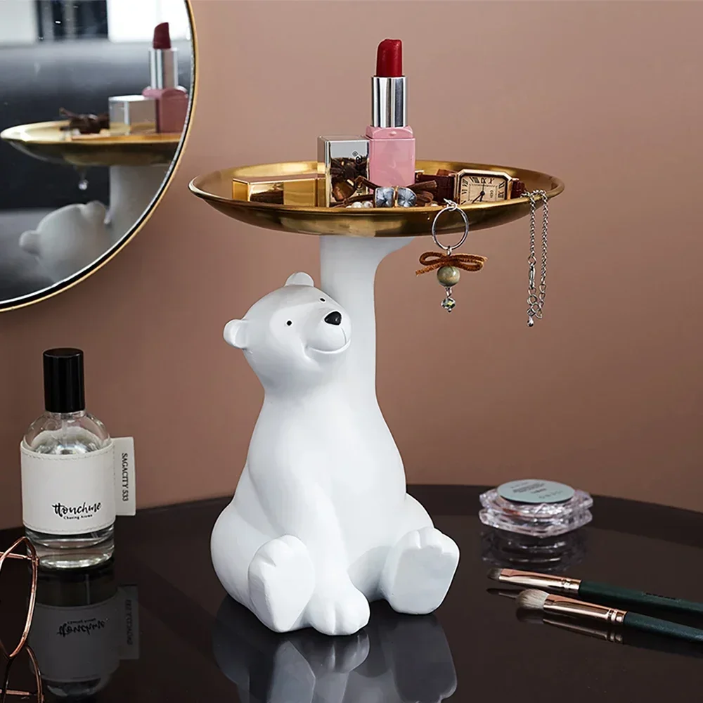 Resin White Bear Statue Modern Creative Animal Polar bear Figurine Home Office Desktop Storage Tray Ornaments Decor Sculpture
Resin White Bear Statue Modern Creative Animal Polar bear Figurine Home Office Desktop Storage Tray Ornaments Decor Sculpture