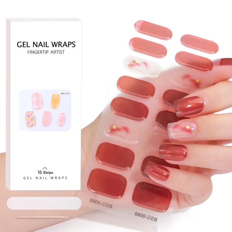 Semi-cured Gel UV Nail Art Stickers Full Women Lacquer Strips On Nails Decals Solid Colors Style Design Nail Art Manicure
Semi-cured Gel UV Nail Art Stickers Full Women Lacquer Strips On Nails Decals Solid Colors Style Design Nail Art Manicure