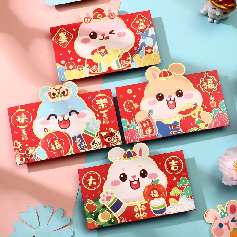 4pcs/Bag Chinese Lunar New Year Red Packets 3D Cartoon Rabbit Childrens Gift Money Packing Bag Red Envelope 2023 Spring Festival
4pcs/Bag Chinese Lunar New Year Red Packets 3D Cartoon Rabbit Childrens Gift Money Packing Bag Red Envelope 2023 Spring Festival