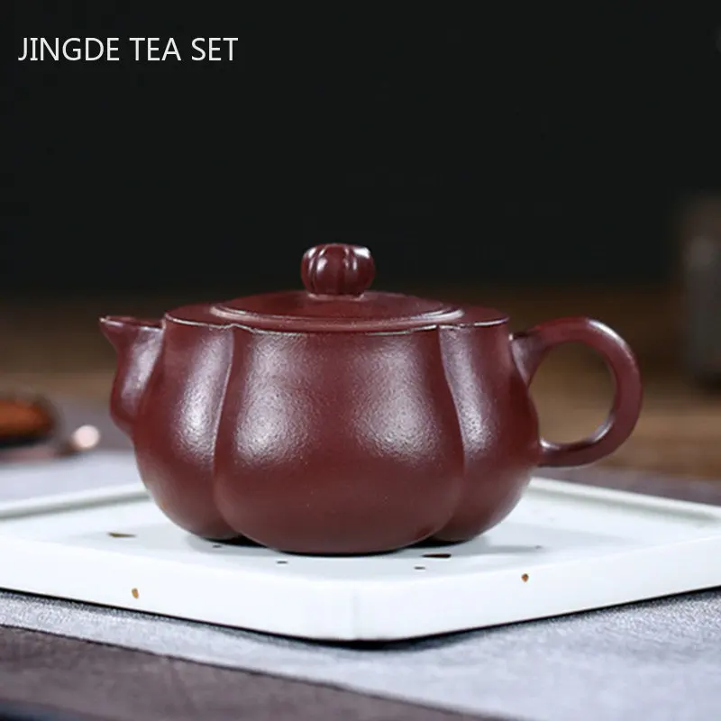 

Yixing Raw Ore Zhu Mud Tea Pot Handmade Purple Clay Teapots Chinese Zisha Filter Beauty Kettle Tradition Teaware Supplies 220ml