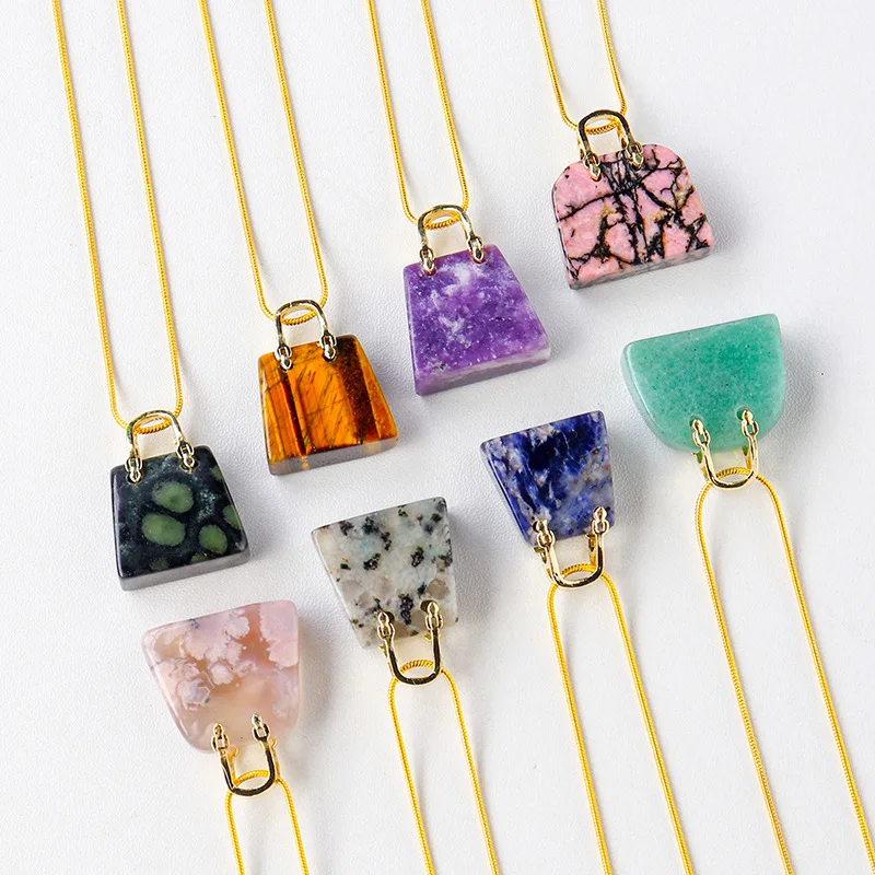 10pcs Natural Stone Mini Bag Necklace Healing Crystal Quartz Pendant Necklaces for Women Jewelry Gift
10pcs Natural Stone Mini Bag Necklace Healing Crystal Quartz Pendant Necklaces for Women Jewelry Gift