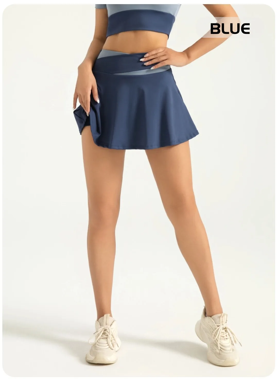 MIML Nude Feel Sports Mini Skirt Anti-Light Splice Fake Two-Piece Running Fitness Short Skirt for Women 2026 New 22 Sb4a63aa7cf6e46f5acabf3726d8e2deeU