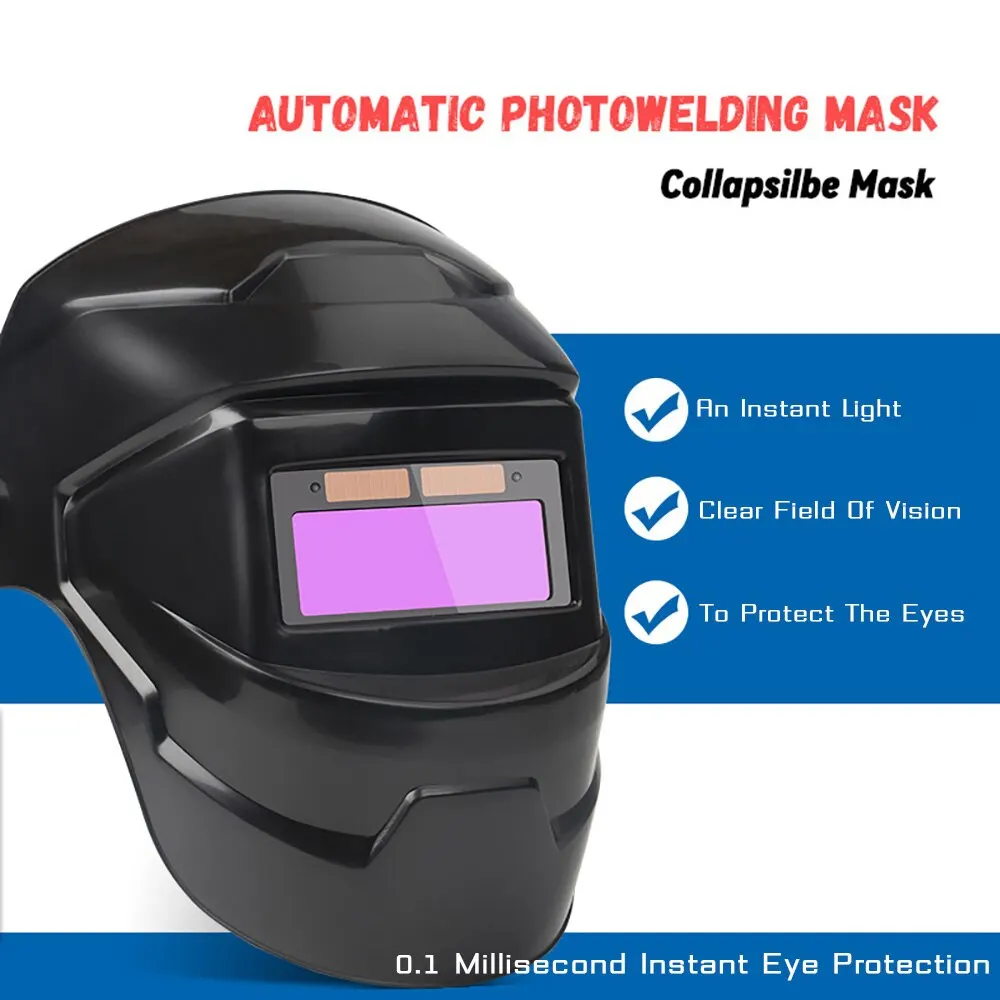 Welding Helmet Welder Mask Chameleon Large View True Color Solar Power Auto Darkening Welding Large For Arc Weld Grind Cut Welding Helmet Welder Mask Chameleon Large View True Color Solar Power Auto Darkening Welding Large For Arc Weld Grind Cut
