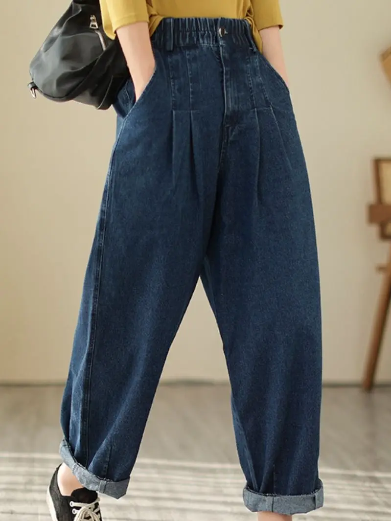 Woman Loose Casual All-match Jeans Oversized Wide Leg Pants Spring And Summer New Fashion High Waist Denim Ankle-length Pants
Woman Loose Casual All-match Jeans Oversized Wide Leg Pants Spring And Summer New Fashion High Waist Denim Ankle-length Pants
