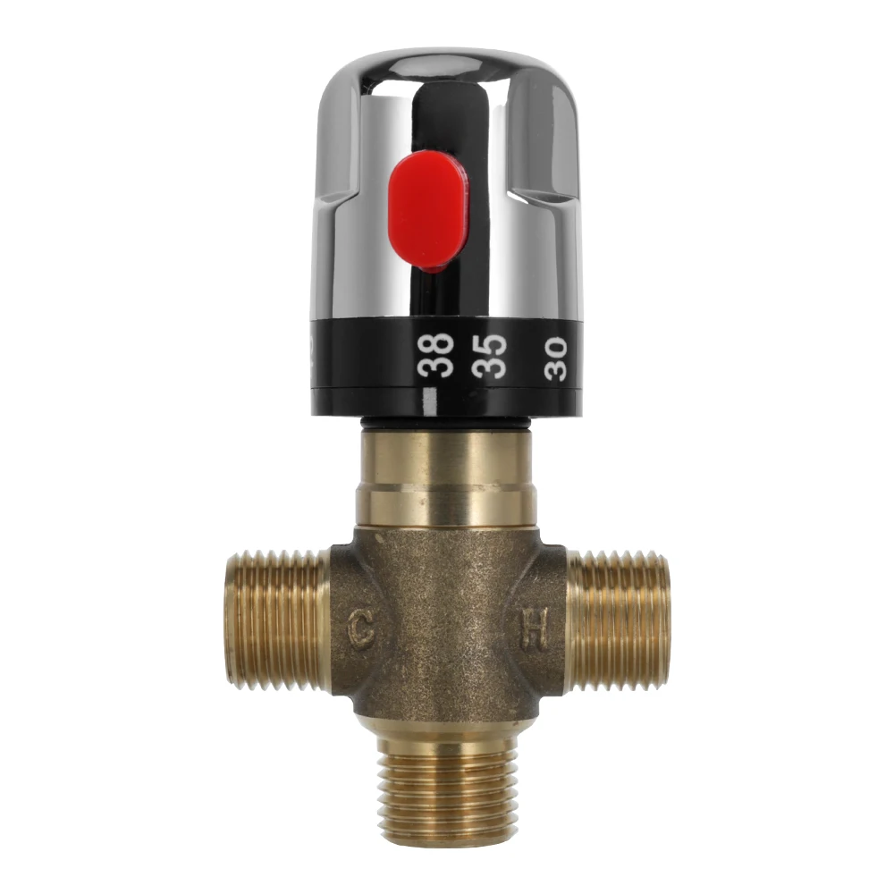 Bathroom Water T emperature Control Faucet Thermostat Faucet T hermostatic Mixing Valve Home Improvement Brass Pipe 1PC
Bathroom Water T emperature Control Faucet Thermostat Faucet T hermostatic Mixing Valve Home Improvement Brass Pipe 1PC