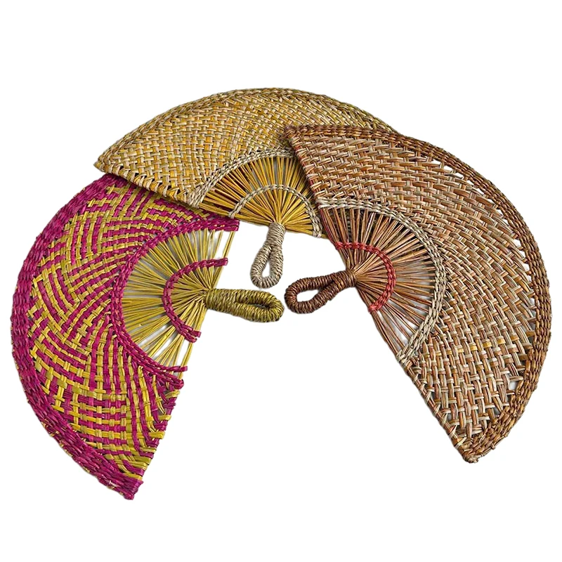Artisan Straw Fan - Handcrafted Summer Cooling Decor 8 Sb4a9b33bced0414ab0dcbf5f7028b3ee1