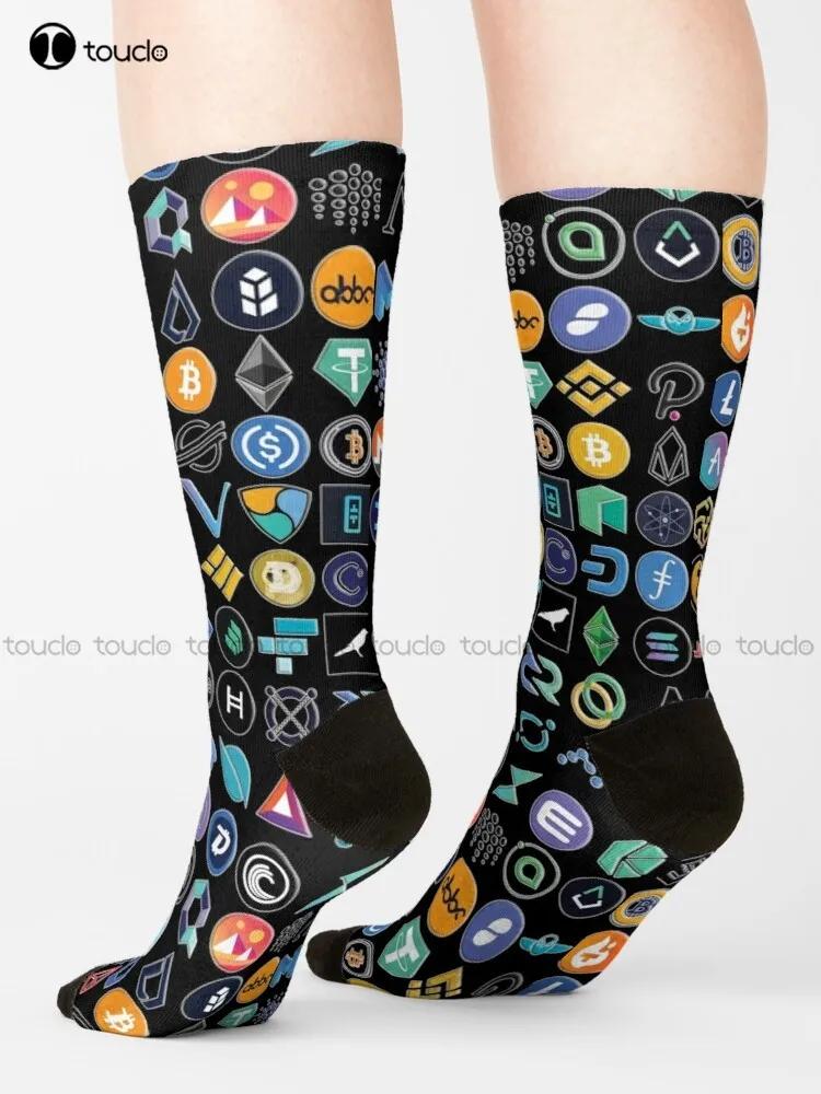 Crypto Logos 3D On Black Socks Socks Womens Cartoon Comfortable Best Girls Sports Street Skateboard Socks 360° Digital Print 
Crypto Logos 3D On Black Socks Socks Womens Cartoon Comfortable Best Girls Sports Street Skateboard Socks 360° Digital Print