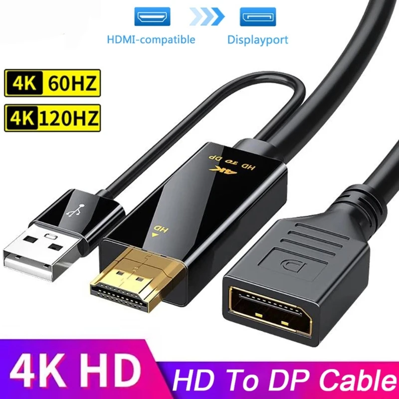 Newly Designed HDMIcompatible to DisplayPort Converter Cable 48K/60Hz to DP1.2 Dropship
Newly Designed HDMIcompatible to DisplayPort Converter Cable 48K/60Hz to DP1.2 Dropship
