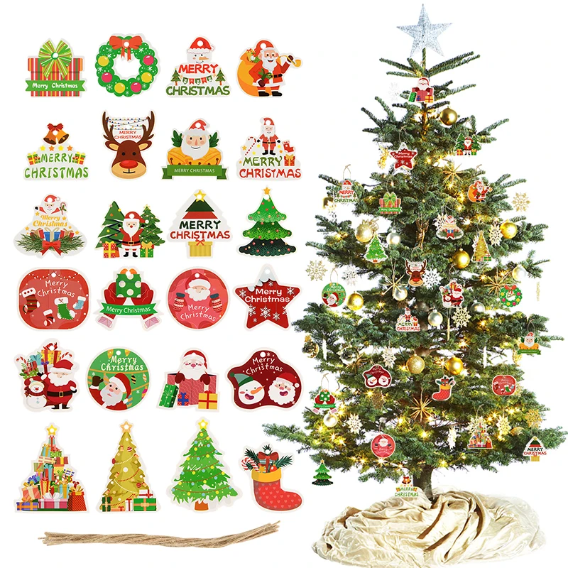 12pcs Merry Christmas Tags Labels Gift Wrapping Paper Hanging Tag Santa Claus Xmas Tree Ornaments New Year Party Decor Supplies
12pcs Merry Christmas Tags Labels Gift Wrapping Paper Hanging Tag Santa Claus Xmas Tree Ornaments New Year Party Decor Supplies