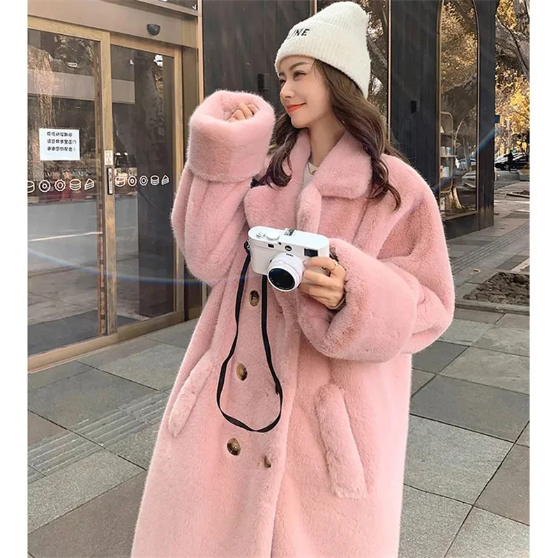 Mink-Like Fur Coat Women Autumn Winter 2024 New High-Quality Thick Long Jacket Mao Mao Environmental Protection Outwear Lady Top
Mink-Like Fur Coat Women Autumn Winter 2024 New High-Quality Thick Long Jacket Mao Mao Environmental Protection Outwear Lady Top
