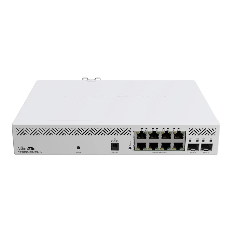 MIKROTIK CSS610-8P-2S + в коммутаторе, доступный блок питания PoE с 8 портами xGigabit PoE-Out и 2x10 гигабитными портами SFP +, 162 Вт, VLAN 
MIKROTIK CSS610-8P-2S + в коммутаторе, доступный блок питания PoE с 8 портами xGigabit PoE-Out и 2x10 гигабитными портами SFP +, 162 Вт, VLAN